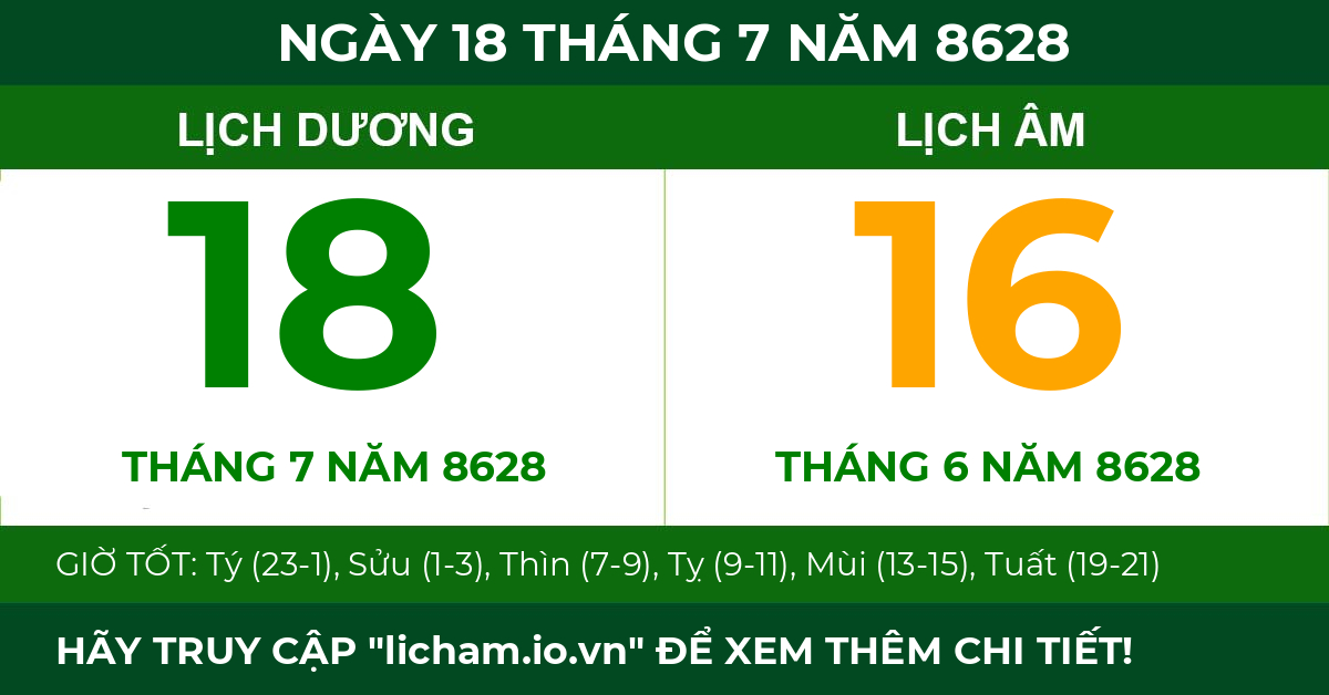 lịch âm ngày 18 tháng 7 năm 8628
