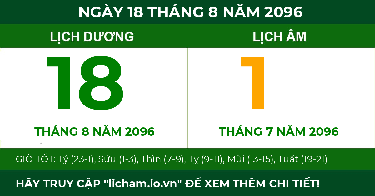 lịch âm ngày 18 tháng 8 năm 2096