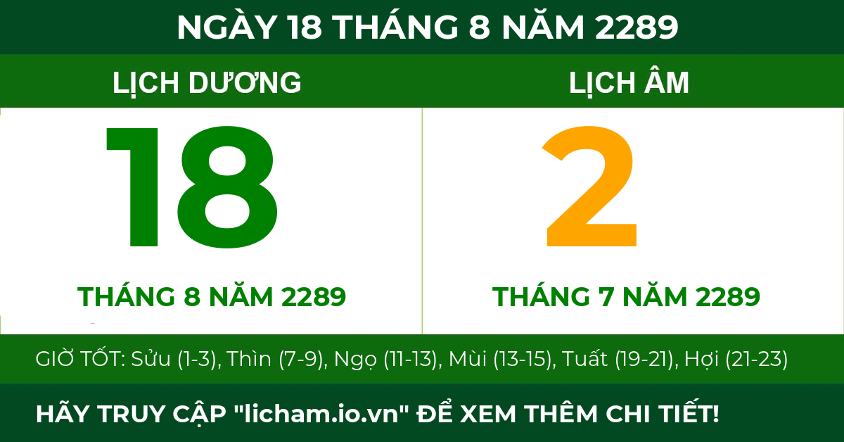 lịch âm ngày 18 tháng 8 năm 2289