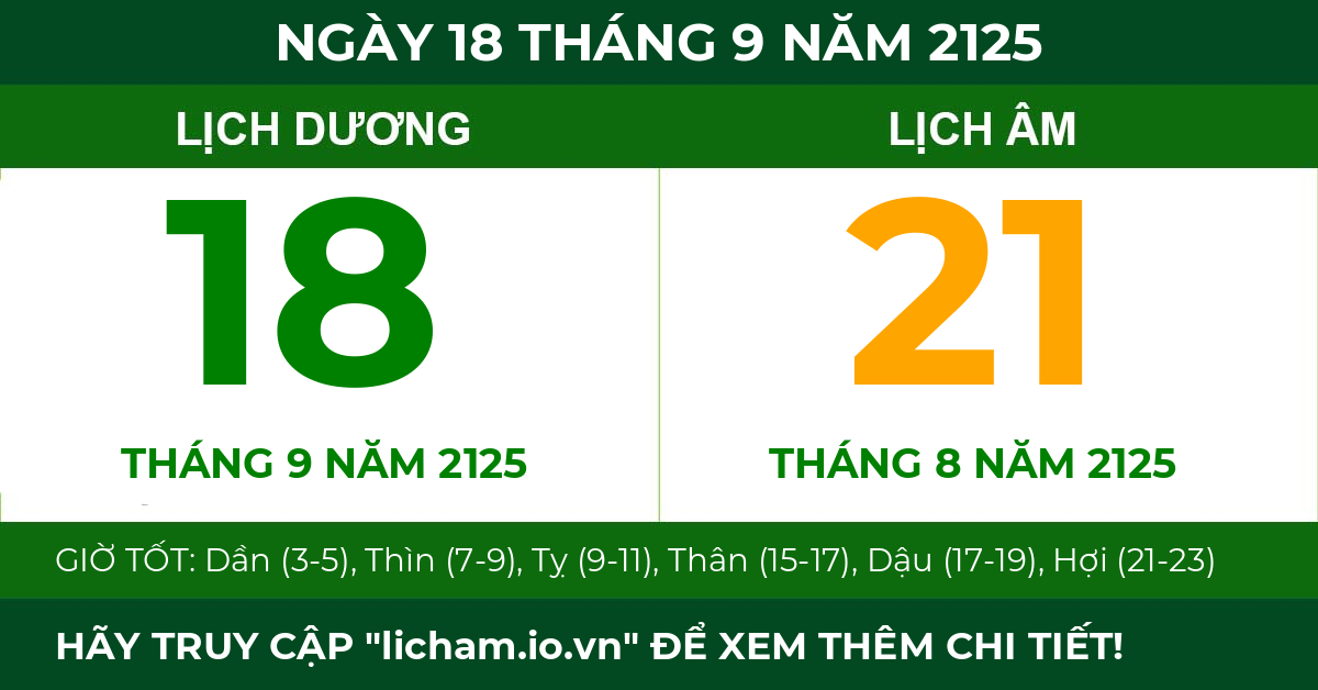 lịch âm ngày 18 tháng 9 năm 2125
