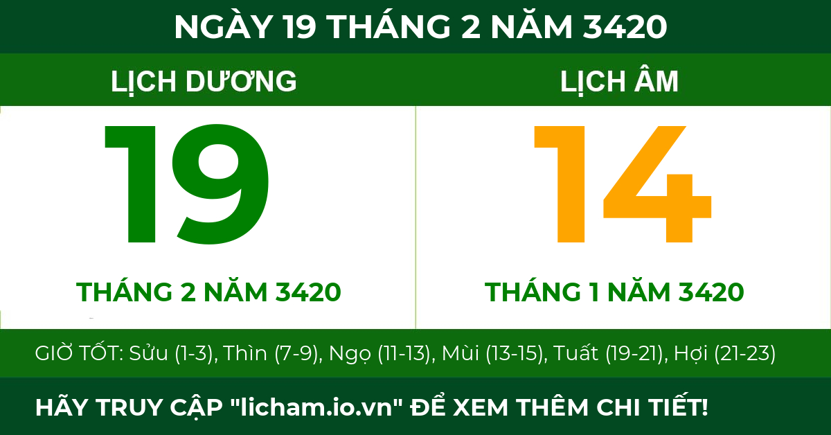 lịch âm ngày 19 tháng 2 năm 3420