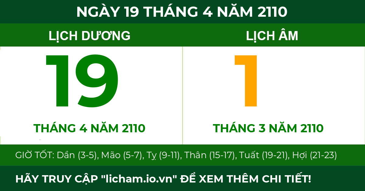 lịch âm ngày 19 tháng 4 năm 2110