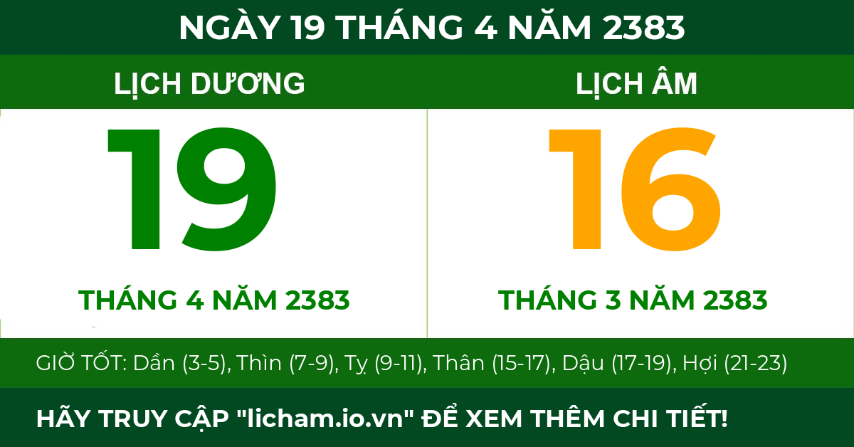lịch âm ngày 19 tháng 4 năm 2383