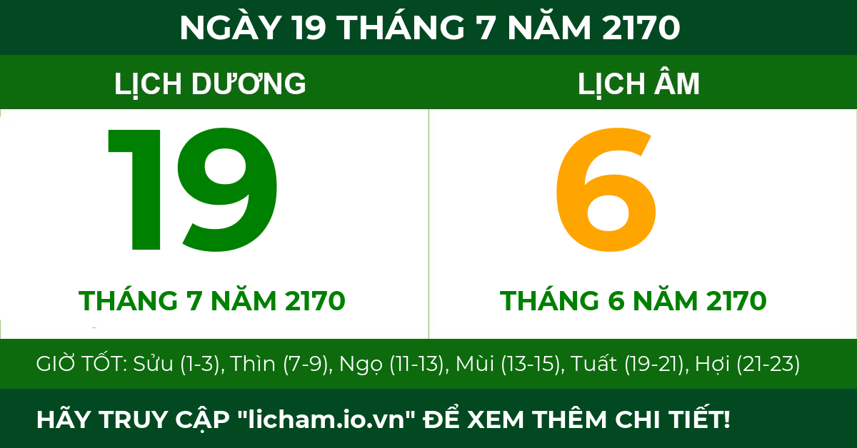 lịch âm ngày 19 tháng 7 năm 2170