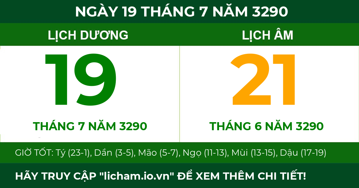 lịch âm ngày 19 tháng 7 năm 3290