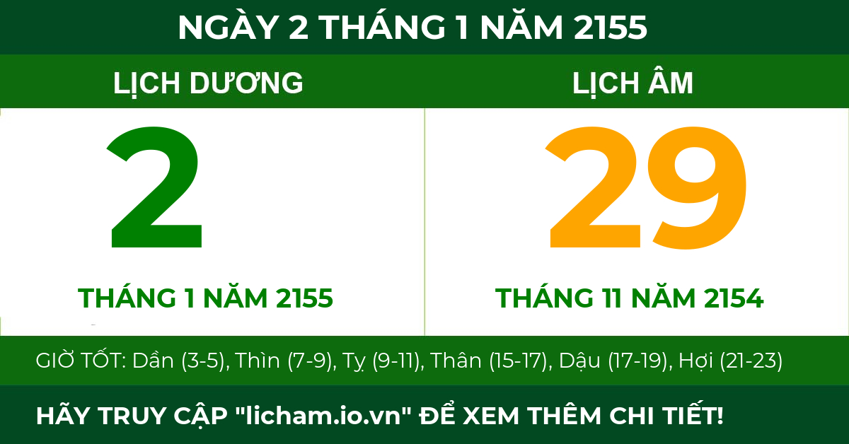 lịch âm ngày 2 tháng 1 năm 2155
