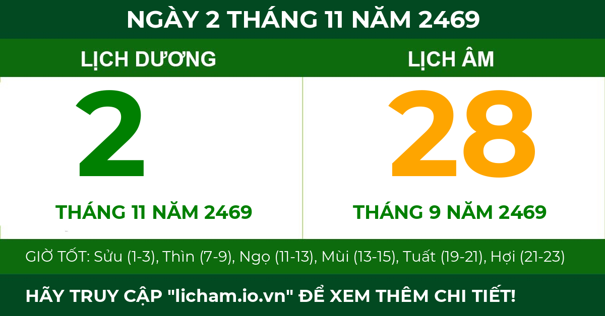 lịch âm ngày 2 tháng 11 năm 2469