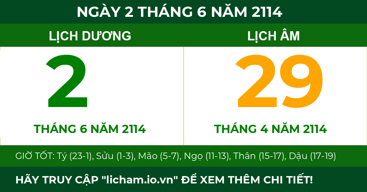 lịch âm ngày 2 tháng 6 năm 2114