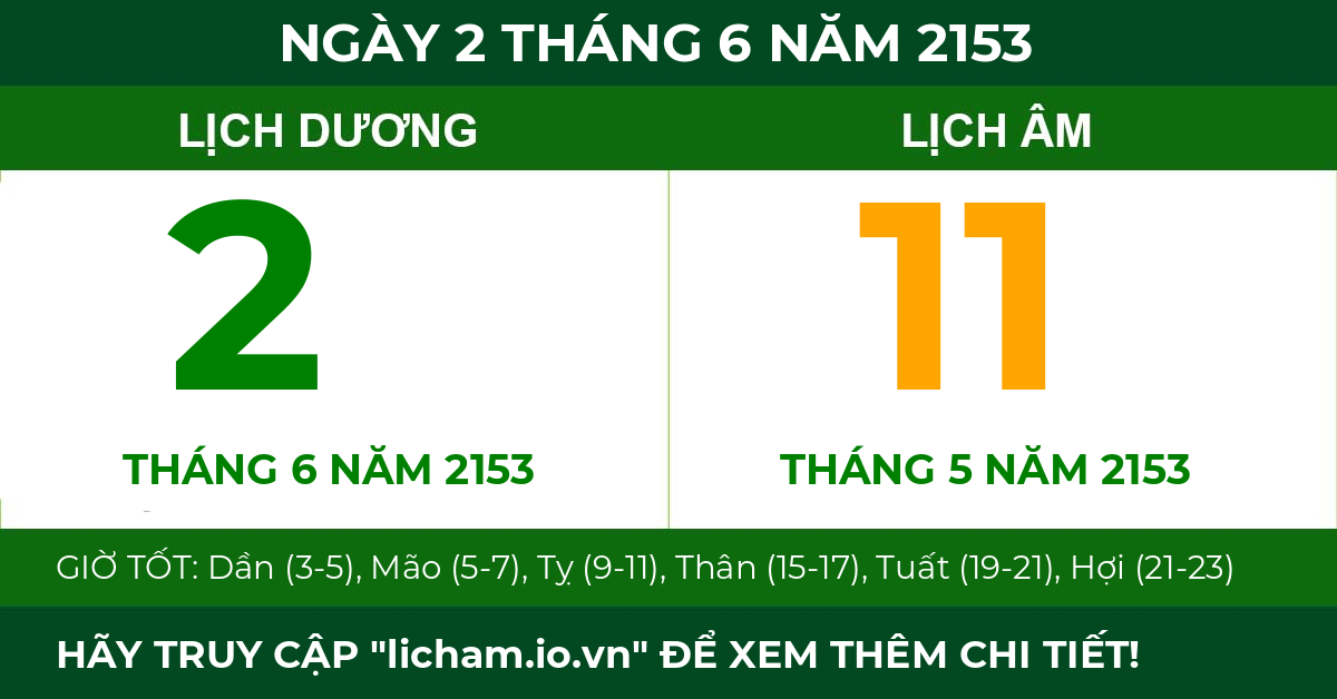 lịch âm ngày 2 tháng 6 năm 2153