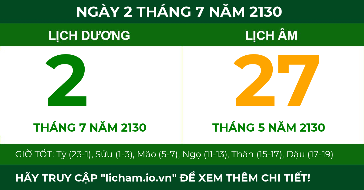 lịch âm ngày 2 tháng 7 năm 2130