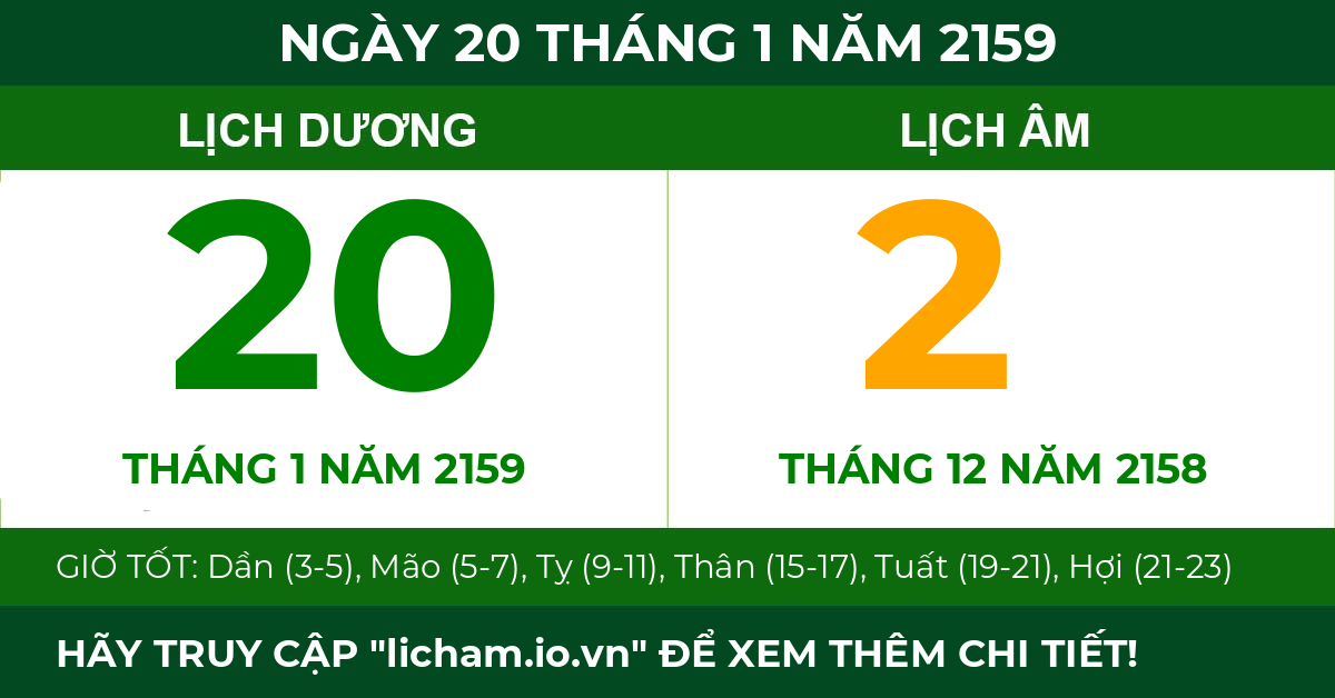 lịch âm ngày 20 tháng 1 năm 2159