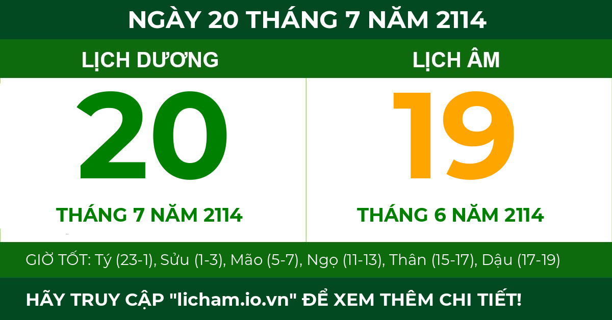 lịch âm ngày 20 tháng 7 năm 2114
