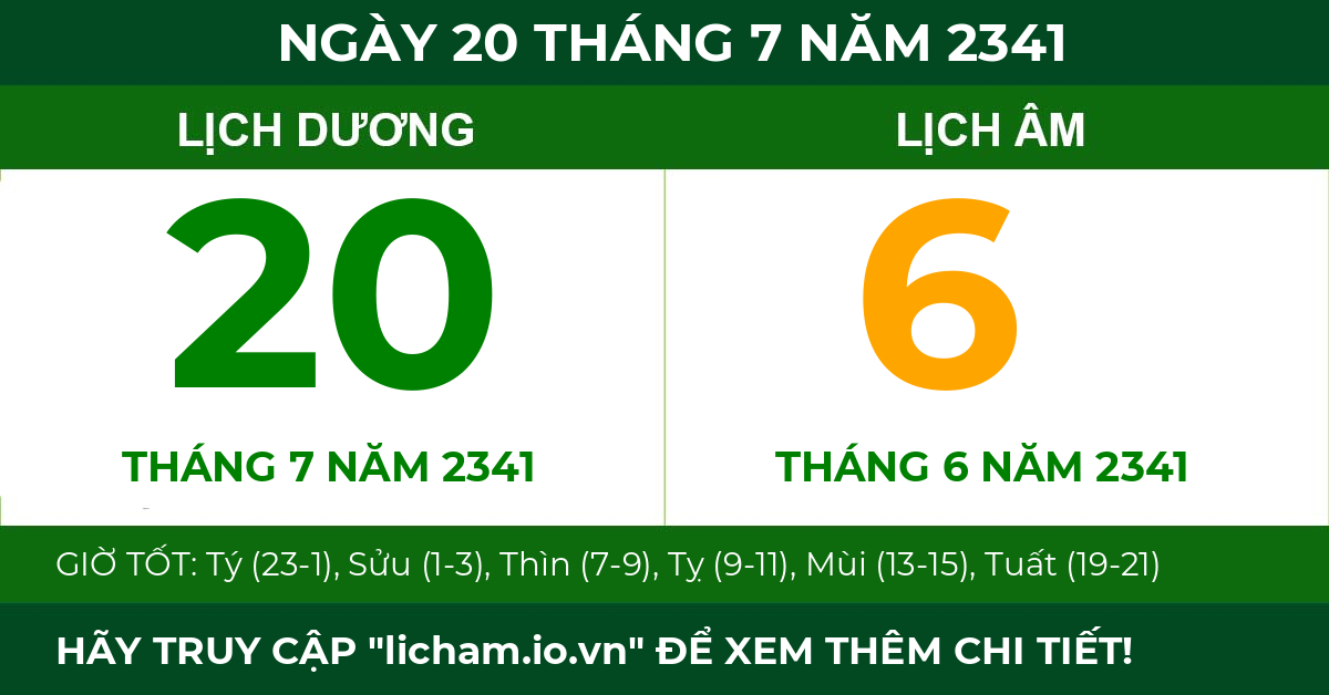 lịch âm ngày 20 tháng 7 năm 2341