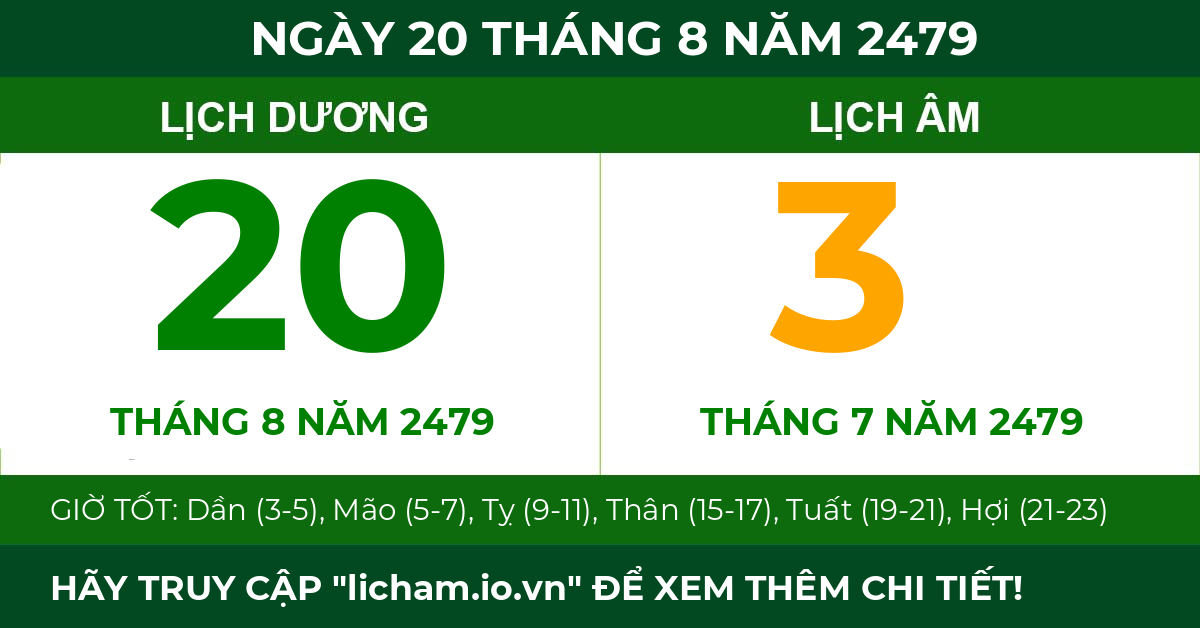 lịch âm ngày 20 tháng 8 năm 2479