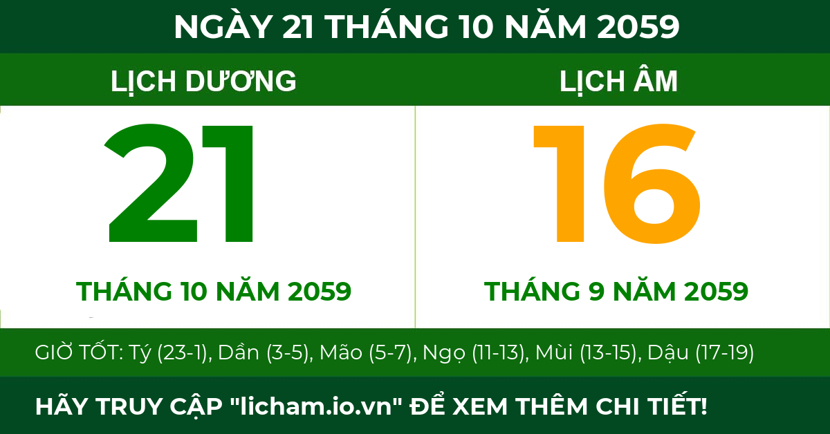 lịch âm ngày 21 tháng 10 năm 2059