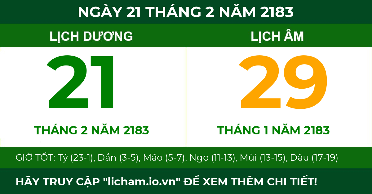 lịch âm ngày 21 tháng 2 năm 2183
