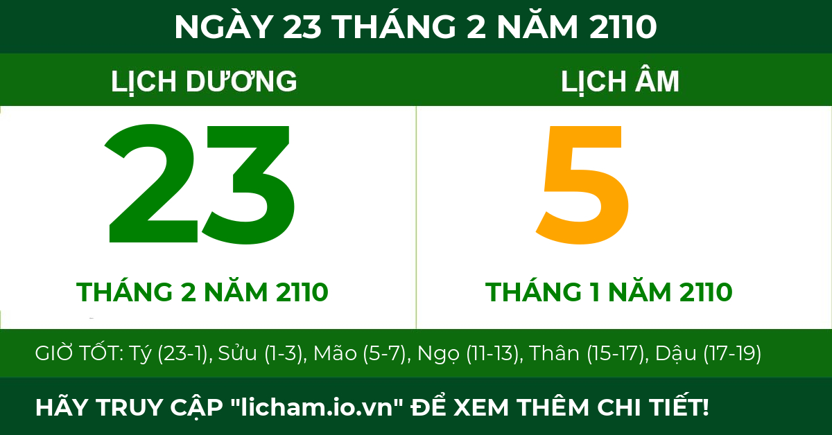 lịch âm ngày 23 tháng 2 năm 2110
