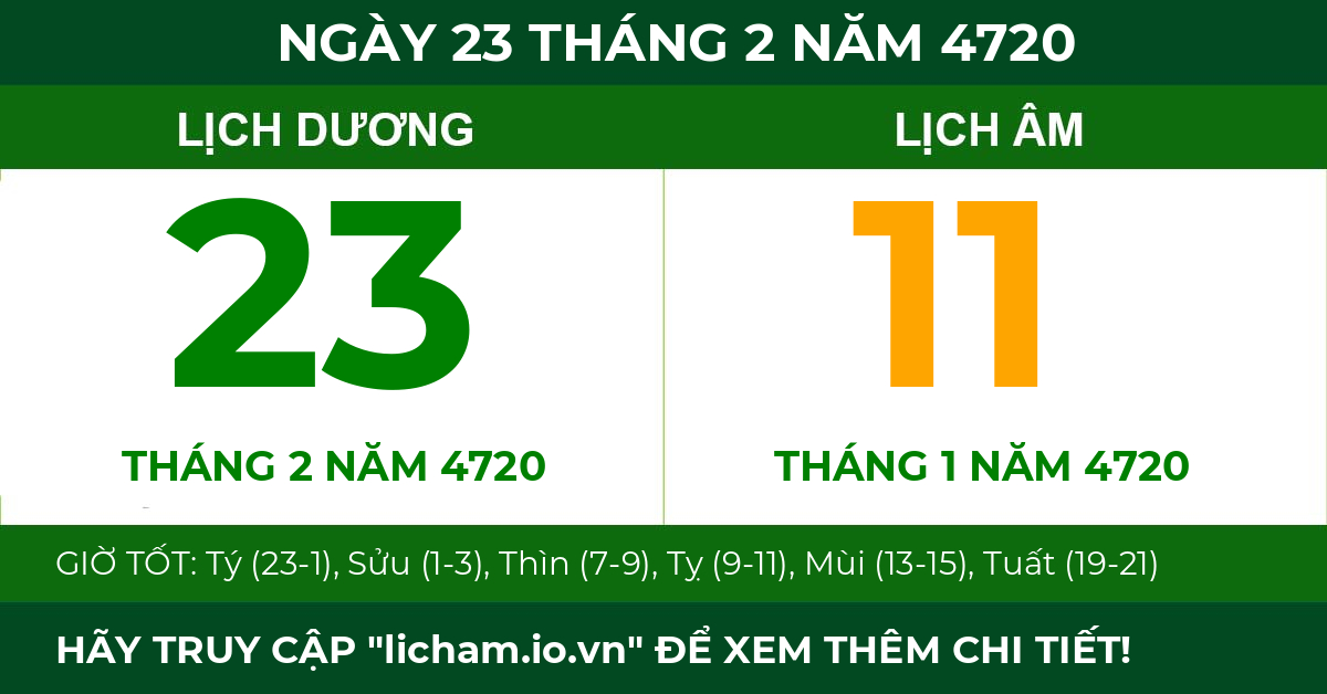 lịch âm ngày 23 tháng 2 năm 4720