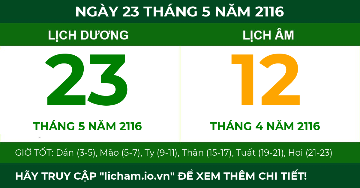 lịch âm ngày 23 tháng 5 năm 2116