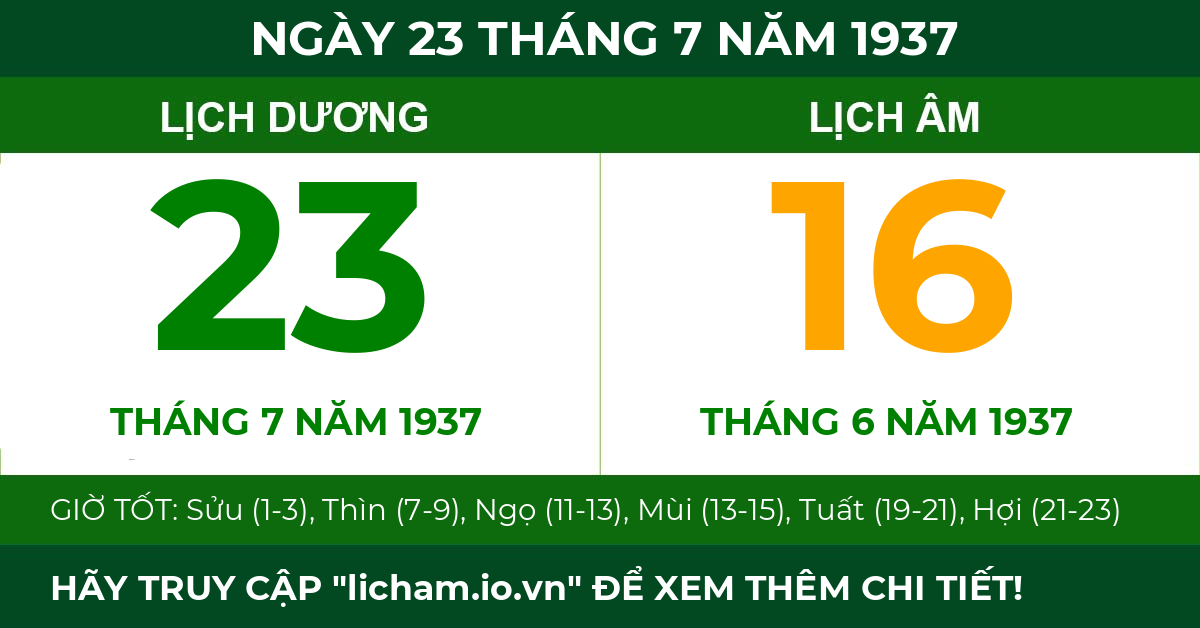 lịch âm ngày 23 tháng 7 năm 1937