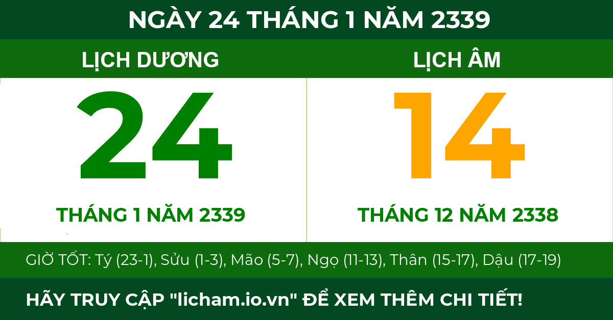 lịch âm ngày 24 tháng 1 năm 2339