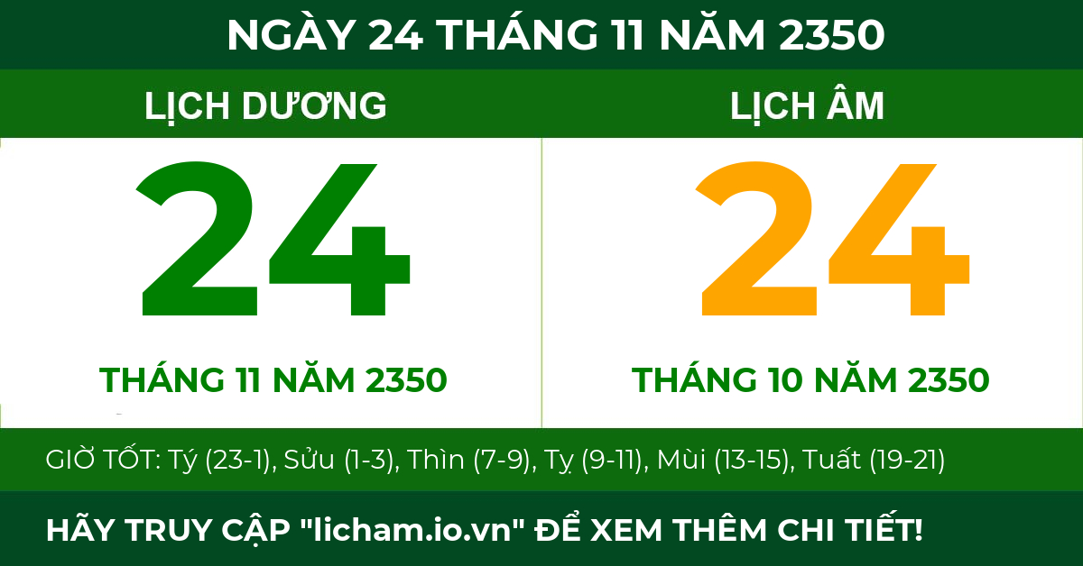 lịch âm ngày 24 tháng 11 năm 2350