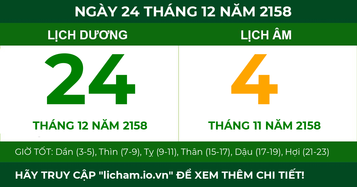 lịch âm ngày 24 tháng 12 năm 2158