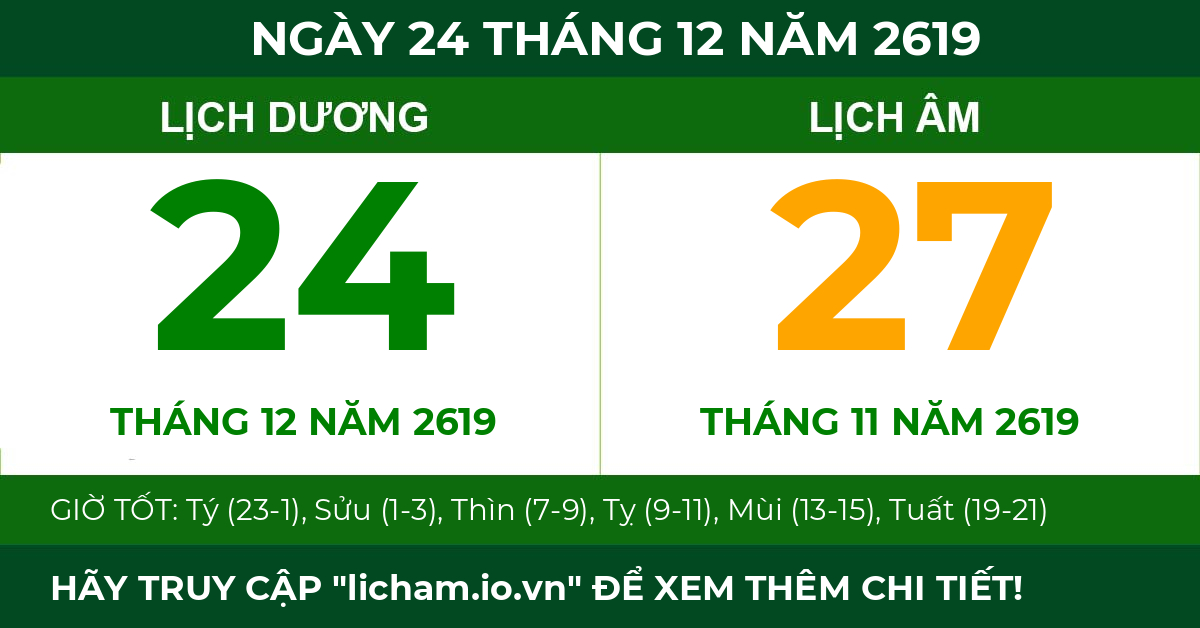 lịch âm ngày 24 tháng 12 năm 2619