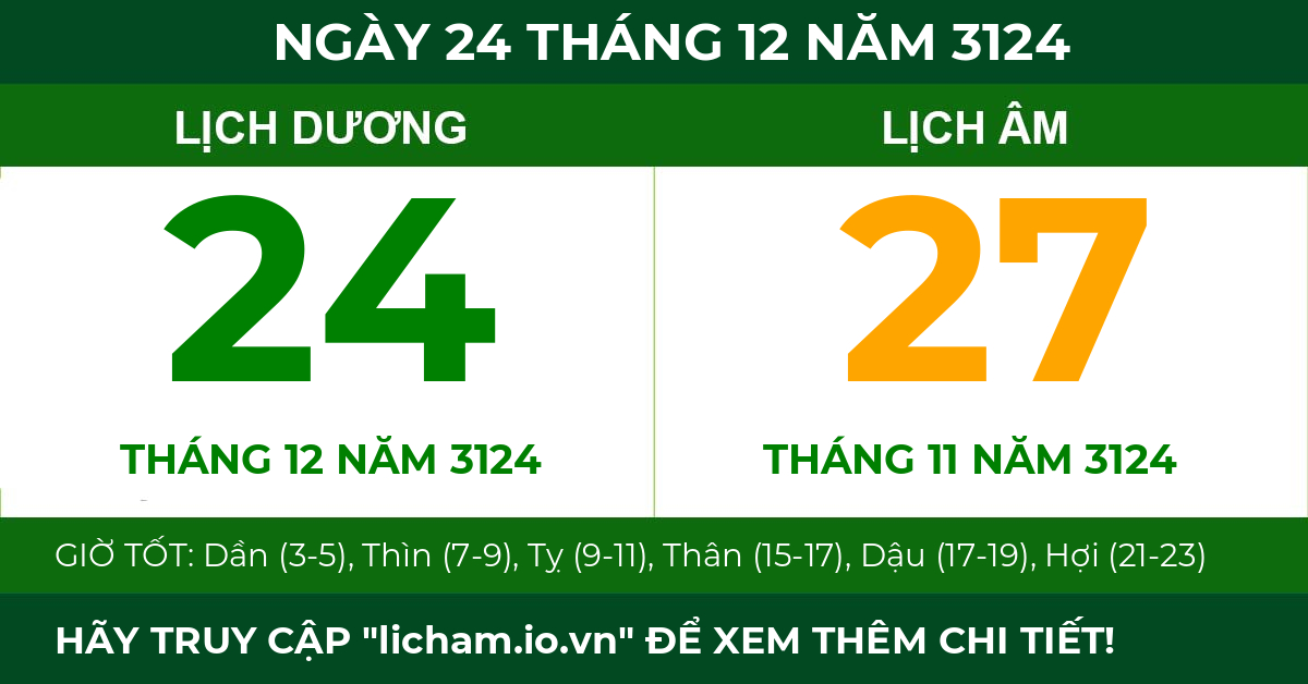 lịch âm ngày 24 tháng 12 năm 3124