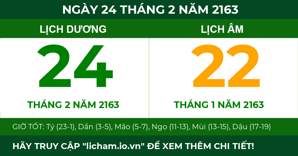 lịch âm ngày 24 tháng 2 năm 2163