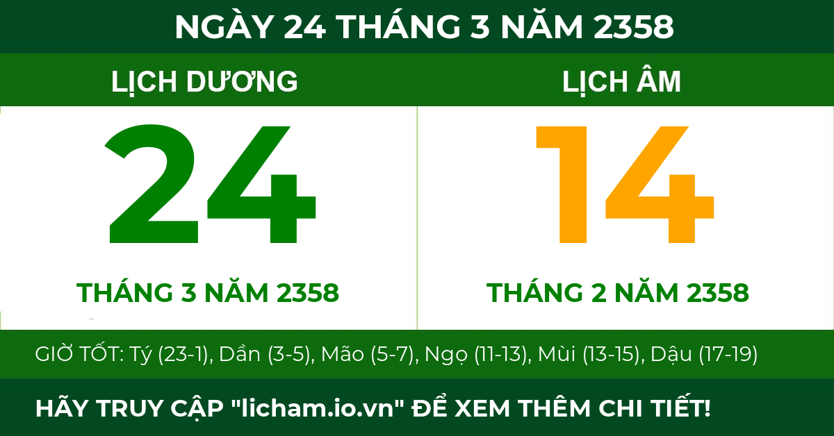 lịch âm ngày 24 tháng 3 năm 2358