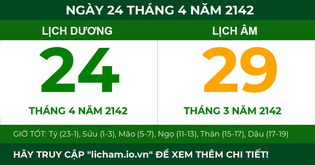 lịch âm ngày 24 tháng 4 năm 2142