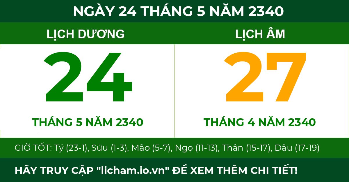 lịch âm ngày 24 tháng 5 năm 2340