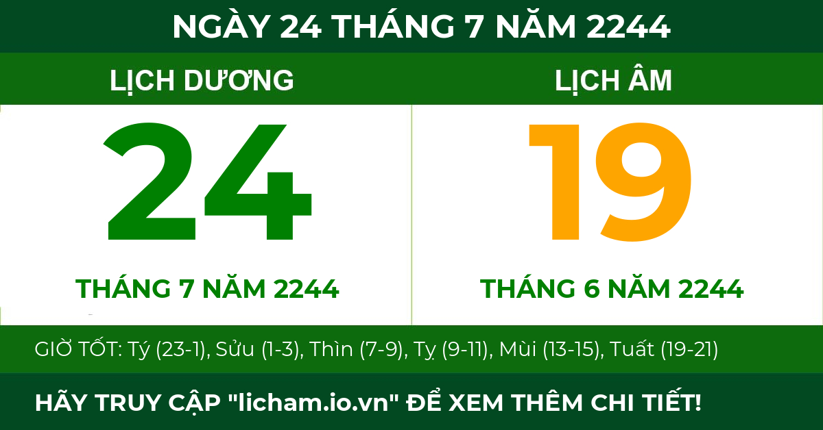 lịch âm ngày 24 tháng 7 năm 2244