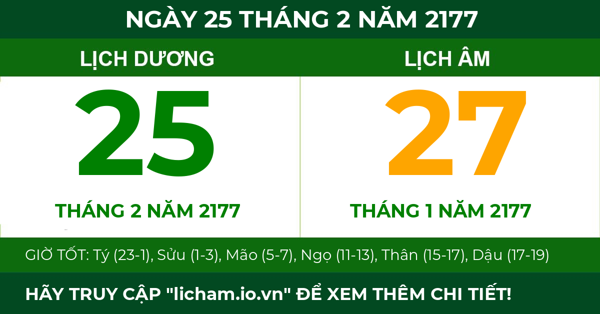 lịch âm ngày 25 tháng 2 năm 2177