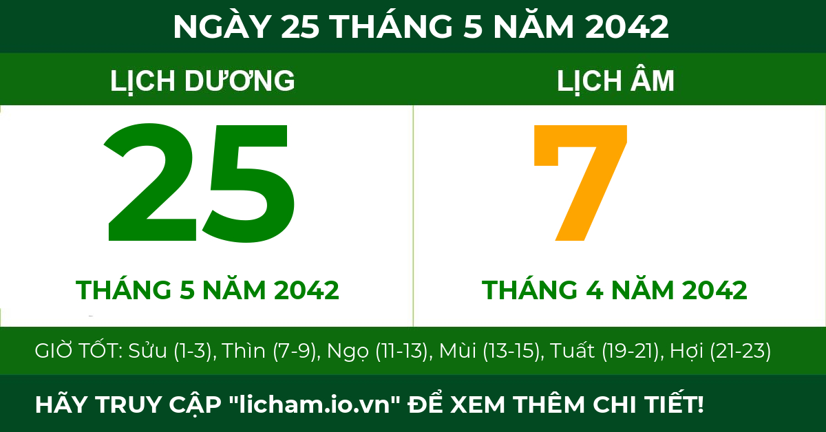 lịch âm ngày 25 tháng 5 năm 2042