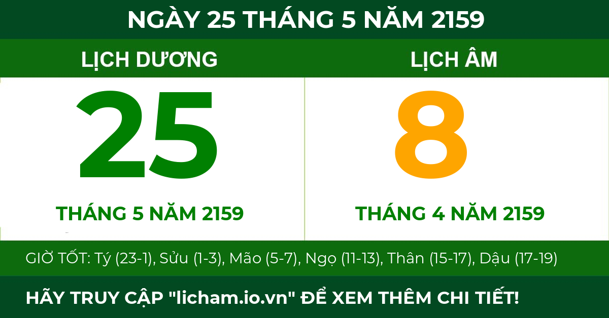 lịch âm ngày 25 tháng 5 năm 2159