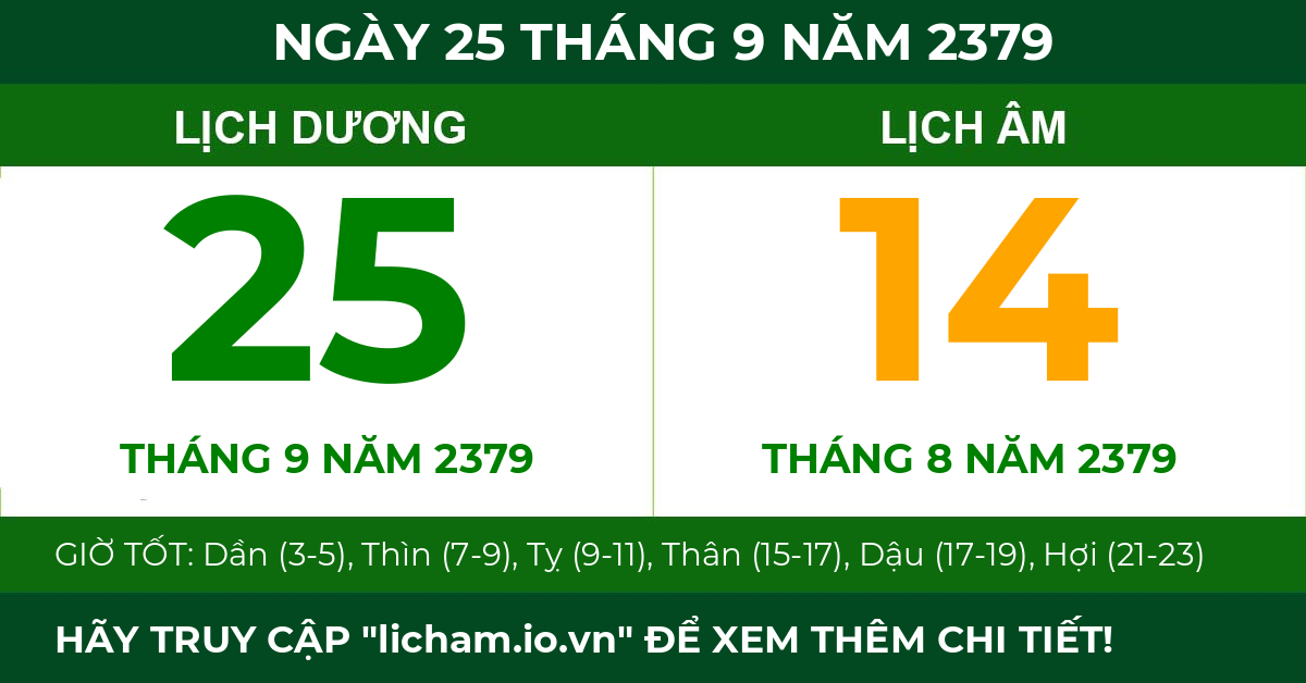 lịch âm ngày 25 tháng 9 năm 2379
