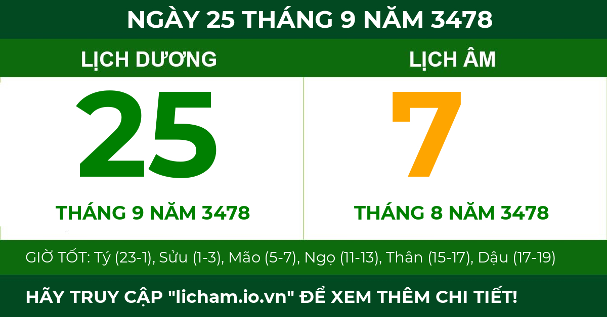 lịch âm ngày 25 tháng 9 năm 3478