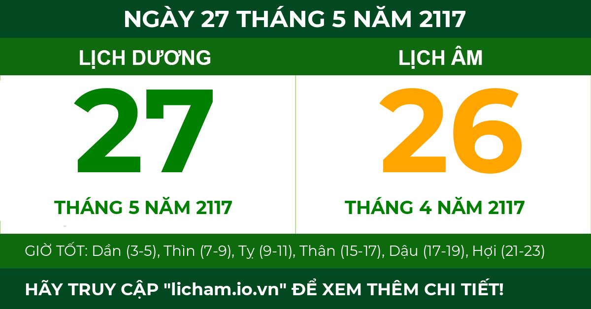 lịch âm ngày 27 tháng 5 năm 2117