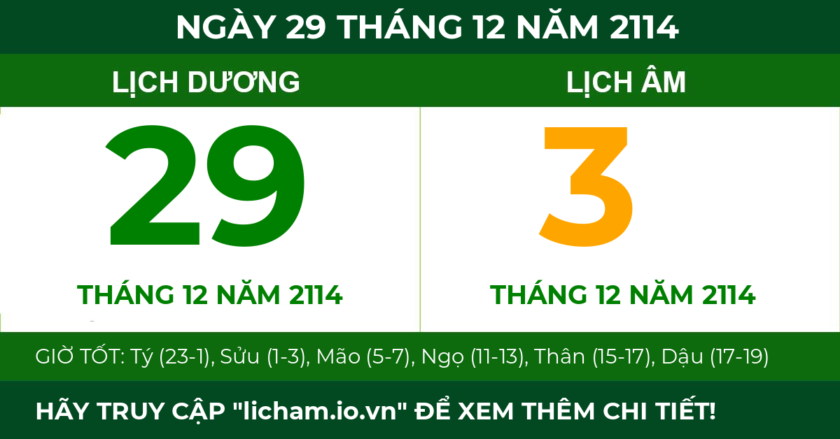 lịch âm ngày 29 tháng 12 năm 2114