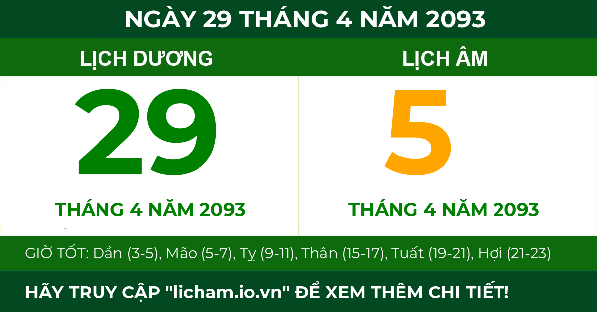lịch âm ngày 29 tháng 4 năm 2093