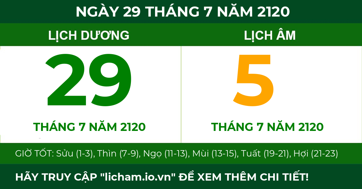 lịch âm ngày 29 tháng 7 năm 2120