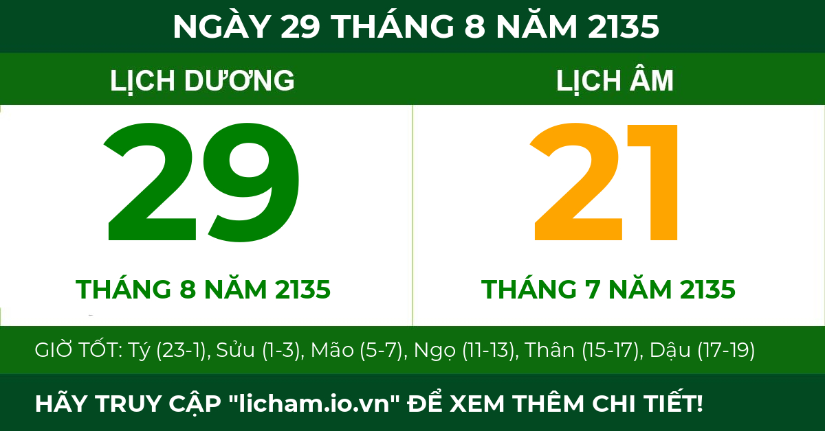 lịch âm ngày 29 tháng 8 năm 2135