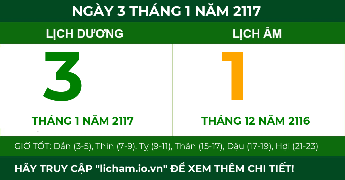 lịch âm ngày 3 tháng 1 năm 2117