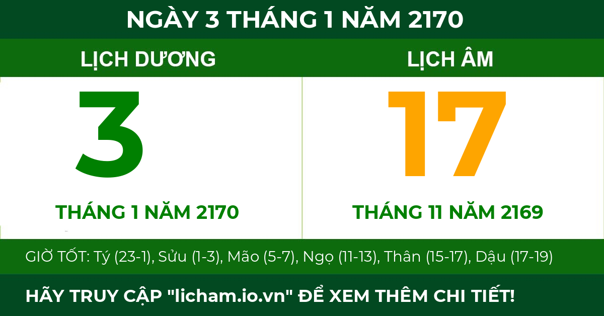 lịch âm ngày 3 tháng 1 năm 2170