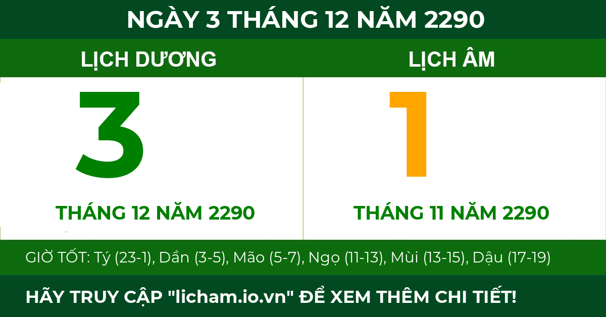 lịch âm ngày 3 tháng 12 năm 2290