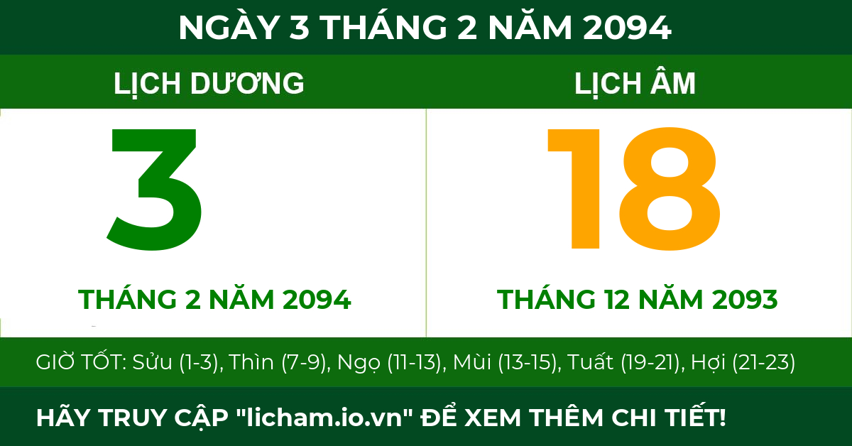 lịch âm ngày 3 tháng 2 năm 2094
