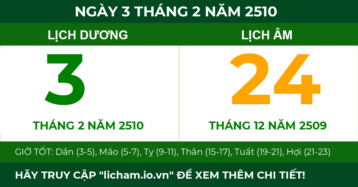 lịch âm ngày 3 tháng 2 năm 2510
