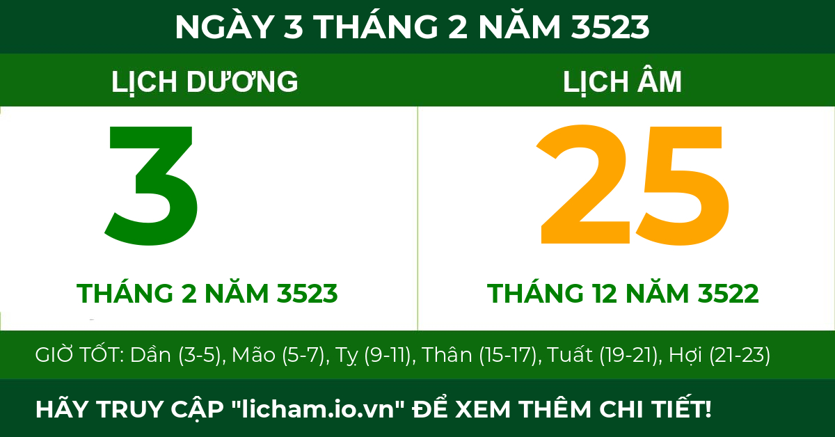 lịch âm ngày 3 tháng 2 năm 3523
